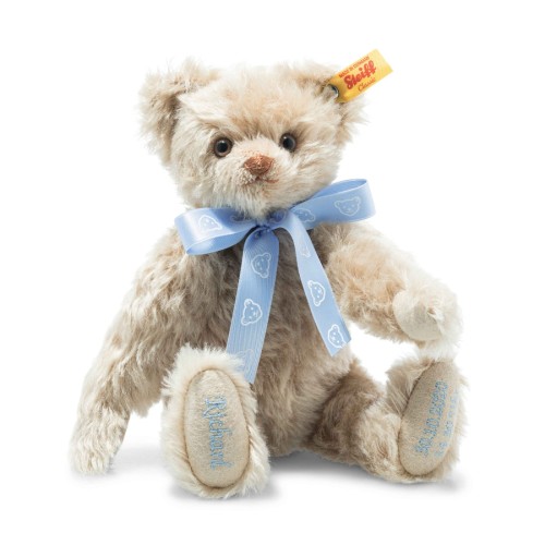 Personalised Teddy Birth Bear Blue (001680) 27cm - Steiff